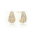Ania Haie Gold-Plated Sterling Silver Pave Shrimp Stud Hoop Earrings