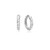 Ania Haie Rhodium-Plated Sterling Silver Twisted Huggie Hoop Earrings