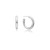 Ania Haie Rhodium-Plated Sterling Silver Tube Medium Huggie Hoop Earrings
