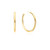 Ania Haie Gold-Plated Sterling Silver Classic Tube Oversized Hoop Earrings