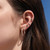 Ania Haie Rhodium-Plated Sterling Silver Green Huggie Hoop Earrings