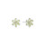 Ania Haie Rhodium-Plated Sterling Silver Mint Green Floral Stud Earrings