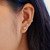 Ania Haie Rhodium-Plated Sterling Silver Pave Heart Stud Earrings