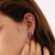 Ania Haie Rhodium-Plated Sterling Silver Simulated Pearl Huggie Hoop Earrings