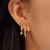 Ania Haie Gold-Plated Sterling Silver Medium Sparkle Heart Huggie Hoop Earrings