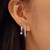 Ania Haie Rhodium-Plated Sterling Silver Medium Heart Huggie Hoop Earrings
