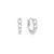 Ania Haie Rhodium-Plated Sterling Silver Graduated Sparkle Huggie Hoop Earrings