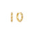 Ania Haie Gold-Plated Sterling Silver Sparkle Twisted Huggie Hoop Earrings