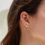 Ania Haie Rhodium-Plated Sterling Silver Dangling Sparkle Huggie Hoop Earrings