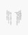 Ania Haie Rhodium-Plated Sterling Silver Triple Fringe Stud Earrings