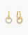 Ania Haie Gold-Plated Sterling Silver Pave Interlocked Huggie Hoop Earrings
