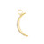 Ania Haie Gold-Plated Sterling Silver Moon Pave Earring Charm