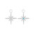 Ania Haie Rhodium-Plated Sterling Silver and Cubic Zirconia Star Earring Charm