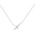 16"+2" Ania Haie Rhodium-Plated Sterling Silver Kiss Pave Necklace