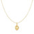 17"+2" Ania Haie Gold-Plated Sterling Silver Floral Oval Pendant Necklace