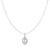 17"+2" Ania Haie Rhodium-Plated Sterling Silver Floral Oval Pendant Necklace