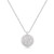 18"+2" Ania Haie Rhodium-Plated Sterling Silver Large Pave Disc Necklace