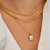 17"+2" Ania Haie Gold-Plated Sterling Silver Square Mother-of-Pearl Necklace