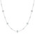 16"+2" Ania Haie Rhodium-Plated Sterling Silver Mint Green Station Necklace