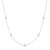 15"+2" Ania Haie Rhodium-Plated Sterling Silver Bezel-Set Station Necklace