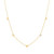 16"+2" Ania Haie Gold-Plated Sterling Silver Pave Puffed Heart Station Necklace