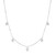 16"+3" Ania Haie Rhodium-Plated Sterling Silver Molten Droplet Station Necklace