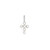 Ania Haie Rhodium-Plated Sterling Silver Simulated Pearl Cross Charm