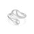 Ania Haie Rhodium-Plated Sterling Silver Sculptural Crossover Ring