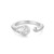 Ania Haie Rhodium-Plated Sterling Silver Sculptural Crossover Adjustable Ring