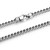 Men's 7.75" Italian Chain Rhodium-Plated Sterling Silver 4-Side Franco Chain Bracelet by ETHOS - UB0002S