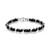 Men's 7.75" Italian Chain Rhodium-Plated Sterling Silver Curb Chain Bracelet by ETHOS - UB0006S