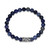 Men's 7.5" Chisel Rhodium-Plated Sterling Silver and Stainless Steel Genuine Sodalite Cardano Chain Bracelet by ETHOS - UB0015
