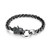 Mens Dark Reign Oxidized-Finish Sterling Silver Bracelet by ETHOS - UB0043