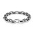 Additional view of Mens 7.5" Links Rhodium-Plated and Gunmetal-Finish Sterling Silver Genuine Black Spinel Bracelet by ETHOS - UB0055