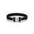 Mens 8.5" Black Sparkle Rhodium-Plated and Gunmetal-Finish Sterling Silver Lab-Created Black Sapphire Bracelet by ETHOS - UB19