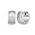 Men's Chevron Rhodium-Finish Sterling Silver Huggie Earrings by ETHOS - UE0009