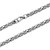 Men's 24" Italian Chain Rhodium-Plated Sterling Silver Byzantine Chain Necklace by ETHOS - UN0004L