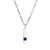 Men's Sovereign Lab-Created Sapphire Figaro Chain Pendant Necklace by ETHOS - UN0121