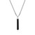 Mens Linear Black Onyx Pendant Necklace by ETHOS - UN0126