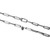 Additional view 2 of Mens 24" Italian Chain Gunmetal-Finish Sterling Silver Paperclip Chain Necklace by ETHOS - UN26