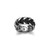Additional view of Mens Chevron Rhodium and Gunmetal Sterling Silver Lab-Created Black Sapphire Band Ring by ETHOS - UR06