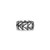 Additional view 2 of Mens Chevron Rhodium-Plated Sterling Silver Band Ring by ETHOS - UR08
