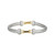 Charles Garnier Classic Mesh Gold/Rhodium-Plated Sterling Silver Cubic Zirconia Bangle Bracelet CB0033