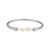Charles Garnier True Two-Tone Sterling Silver & 14K Gold White Pearl Diamond Bangle Bracelet CB0057
