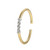 Charles Garnier New Mesh 2 Gold/Rhodium-Plated Sterling Silver Cubic Zirconia Cuff Bracelet CB0062