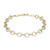 Charles Garnier Elise Gold/Rhodium-Plated Sterling Silver Cubic Zirconia Bracelet CB0174