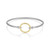 Charles Garnier Flourish Gold/Rhodium-Plated Sterling Silver Cubic Zirconia Bangle Bracelet CB0186