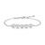 Charles Garnier Windsor Rhodium-Plated Sterling Silver Lab-Created White Sapphire Bracelet CB0189