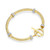 Charles Garnier Windsor Gold/Rhodium-Plated Sterling Silver Lab-Created White Sapphire Bangle Bracelet CB0194
