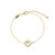 Charles Garnier Bliss Gold-Plated Sterling Silver Mother-of-Pearl Cubic Zirconia Bracelet CB0198